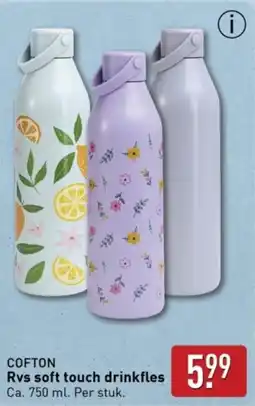 ALDI COFTON Rvs soft touch drinkfles aanbieding