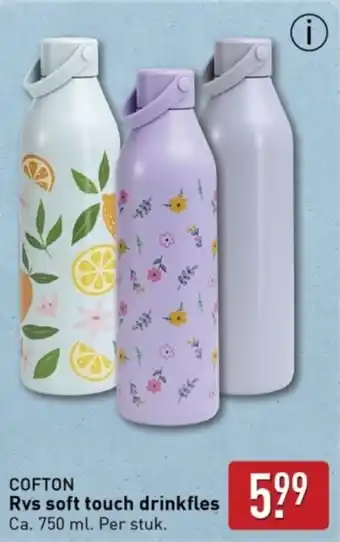 ALDI COFTON Rvs soft touch drinkfles aanbieding