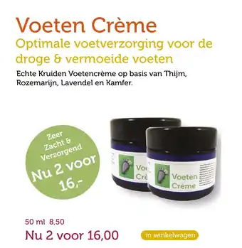 De Rode Pilaren Voeten Crème 50ml aanbieding