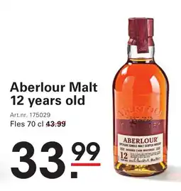 Sligro Aberlour Malt 12 years old aanbieding