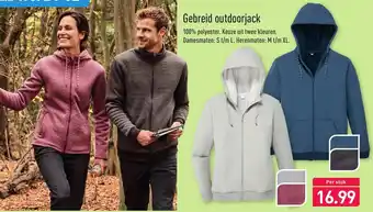 ALDI Gebreid outdoorjack aanbieding