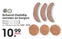Sligro Scharrel Chefskip worsten en burgers aanbieding