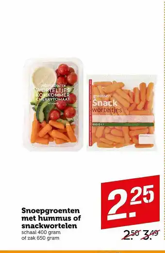 Coop Snoepgroenten Met Hummus Of Snackwortelen aanbieding