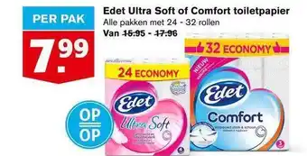 Hoogvliet Edet Ultra Soft Of Comfort Toiletpapier aanbieding