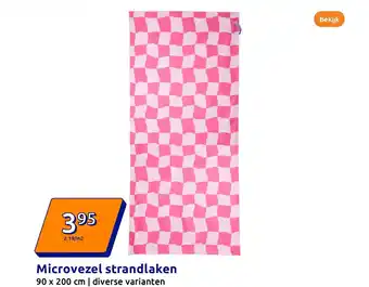 Action Microvezel strandlaken aanbieding