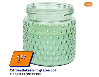 Action Citronellakaars in glazen pot aanbieding