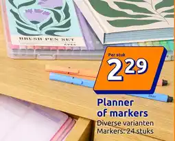 Action Planner of markers aanbieding