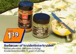 Action Barbecue of kruidenboterkruiden aanbieding