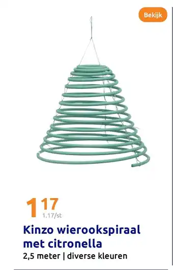 Action Kinzo wierookspiraal met citronella aanbieding