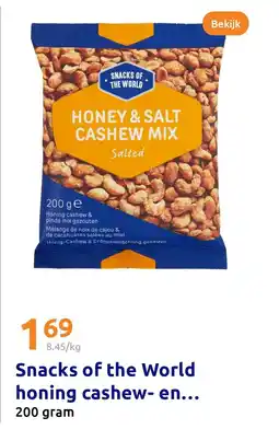 Action Snacks of the World honing cashew aanbieding