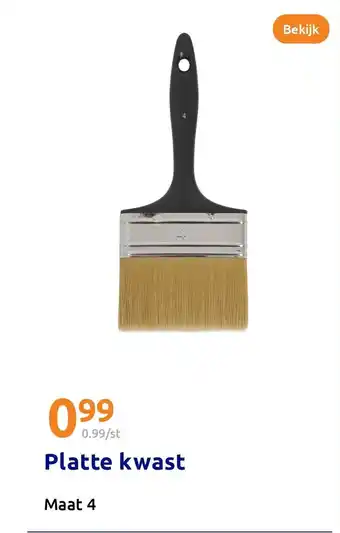 Action Platte kwast aanbieding
