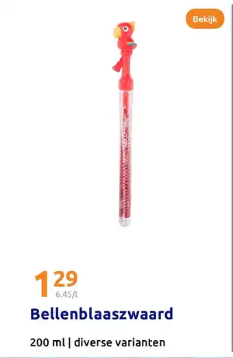 Action Bellenblaaszwaard aanbieding