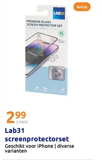 Action Lab31 screenprotectorset aanbieding