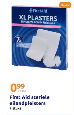 Action First Aid steriele eilandpleisters aanbieding