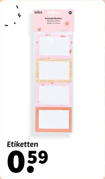 Wibra Etiketten aanbieding