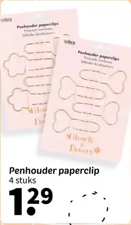 Wibra Penhouder paperclip aanbieding