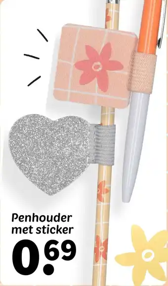 Wibra Penhouder met sticker aanbieding