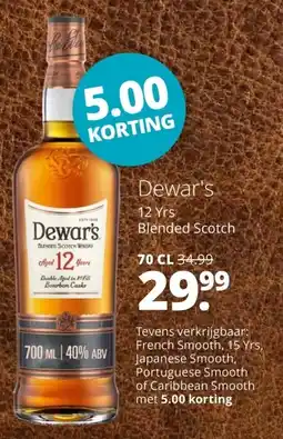 Mitra Dewar's 12 Yrs Blended Scotch aanbieding