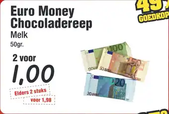 Budget Food Euro Money Chocoladereep aanbieding