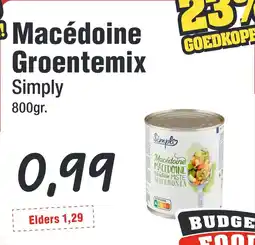 Budget Food Macédoine Groentemix aanbieding