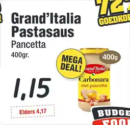 Budget Food Grand'Italia Pastasaus aanbieding