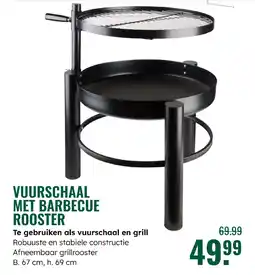 GroenRijk Vuurschaal met barbecue rooster aanbieding