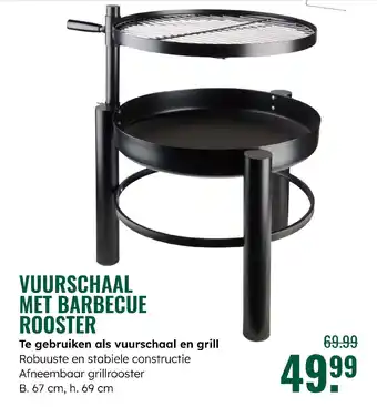 GroenRijk Vuurschaal met barbecue rooster aanbieding