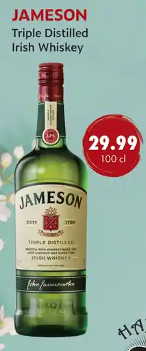 uw topSlijter Jameson Triple Distilled Irish Whiskey aanbieding