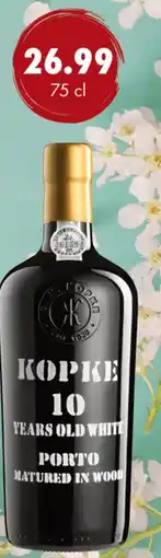uw topSlijter KOPKE PORTO Aged On Wood 10 Yrs. Old White aanbieding