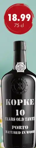 uw topSlijter KOPKE 10 YEARS OLD TAWNY PORTO MATURED IN WOOD aanbieding