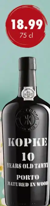 uw topSlijter KOPKE 10 YEARS OLD TAWNY PORTO MATURED IN WOOD aanbieding