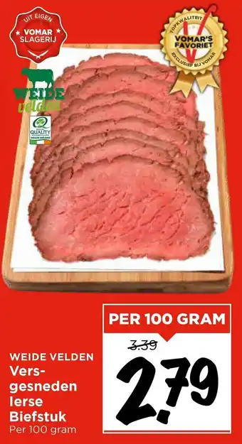 Vomar Voordeelmarkt Versgesneden lerse Biefstuk aanbieding
