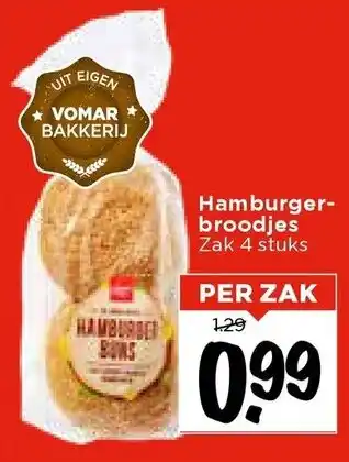 Vomar Voordeelmarkt Hamburger broodjes aanbieding
