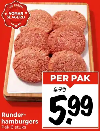 Vomar Voordeelmarkt Runder hamburgers aanbieding