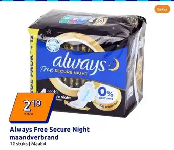 Action Always Free Secure Night maandverbrand aanbieding