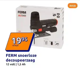 Action FERM snoerloze decoupeerzaag aanbieding