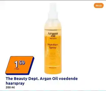 Action The Beauty Dept. Argan Oil voedende haarspray aanbieding