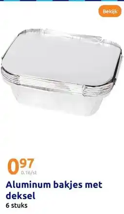 Action Aluminum bakjes met deksel aanbieding