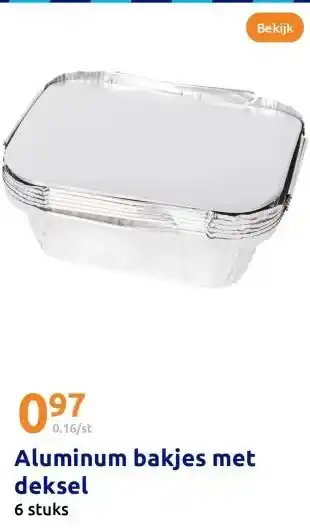 Action Aluminum bakjes met deksel aanbieding