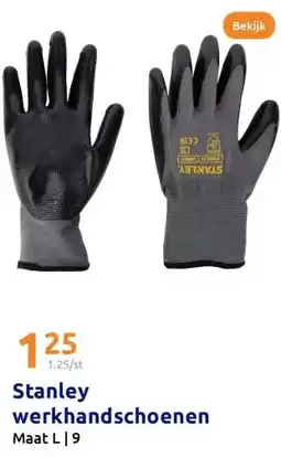 Action Stanley werkhandschoenen aanbieding