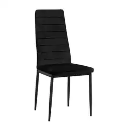 Leen Bakker Eetkamerstoel Rowin - stof - zwart aanbieding