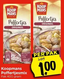Vomar Voordeelmarkt Koopmans Poffertjesmix aanbieding