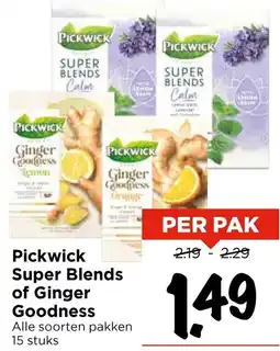 Vomar Voordeelmarkt Pickwick Super Blends of Ginger Goodness aanbieding