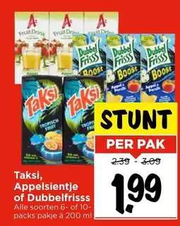 Vomar Voordeelmarkt Taksi, Appelsientje of Dubbelfrisss aanbieding