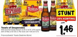 Vomar Voordeelmarkt Texels of Desperados aanbieding