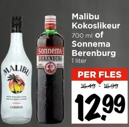 Vomar Voordeelmarkt Malibu Kokoslikeur of Sonnema Berenburg aanbieding