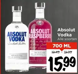 Vomar Voordeelmarkt Absolut Vodka aanbieding