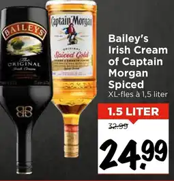 Vomar Voordeelmarkt Bailey's Irish Cream of Captain Morgan Spiced aanbieding