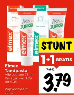 Vomar Voordeelmarkt Elmex Tandpasta aanbieding