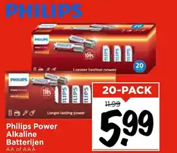 Vomar Voordeelmarkt Philips Power Alkaline Batterijen aanbieding